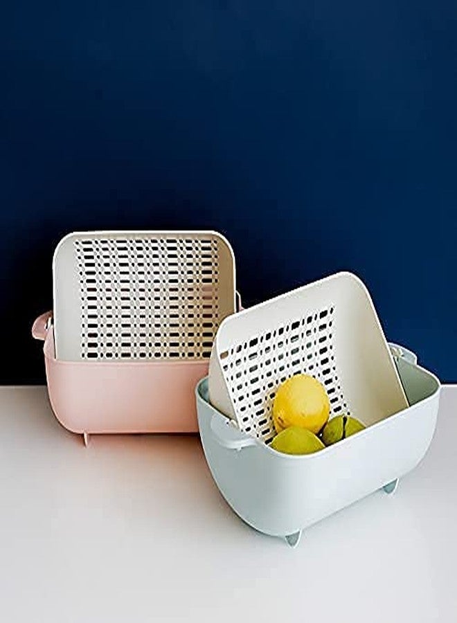 Dhanuom Fruits and Vegetables Rotating Washer multiporpose Used wash for kithcen, Fruit Basket for Dining Table (1Pcs Multicolour) - Image 4